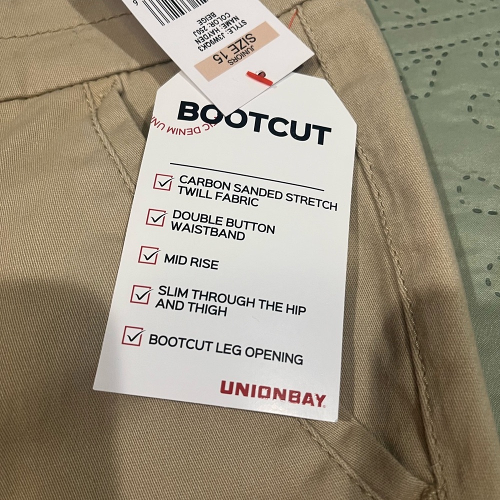 UNIONBAY Beige Bootcut Pants